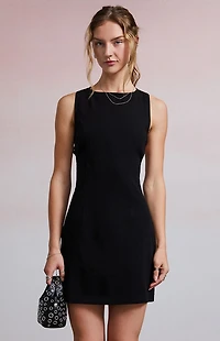 Third Charm Riley Buckle Denim Mini Dress
