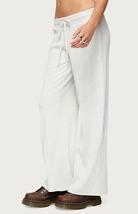 Edikted Cicilia Straight Leg Ribbed Pants