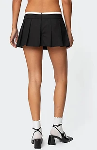 Edikted Contrast Drawstring Pleated Mini Skort