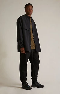 Fear of God ESSENTIALS Black Military Nylon Overshirt Jacket