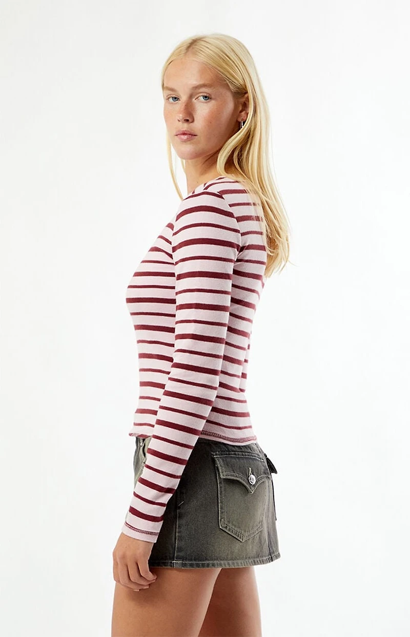Your Favorite Jamie Striped Long Sleeve Crew Neck Top