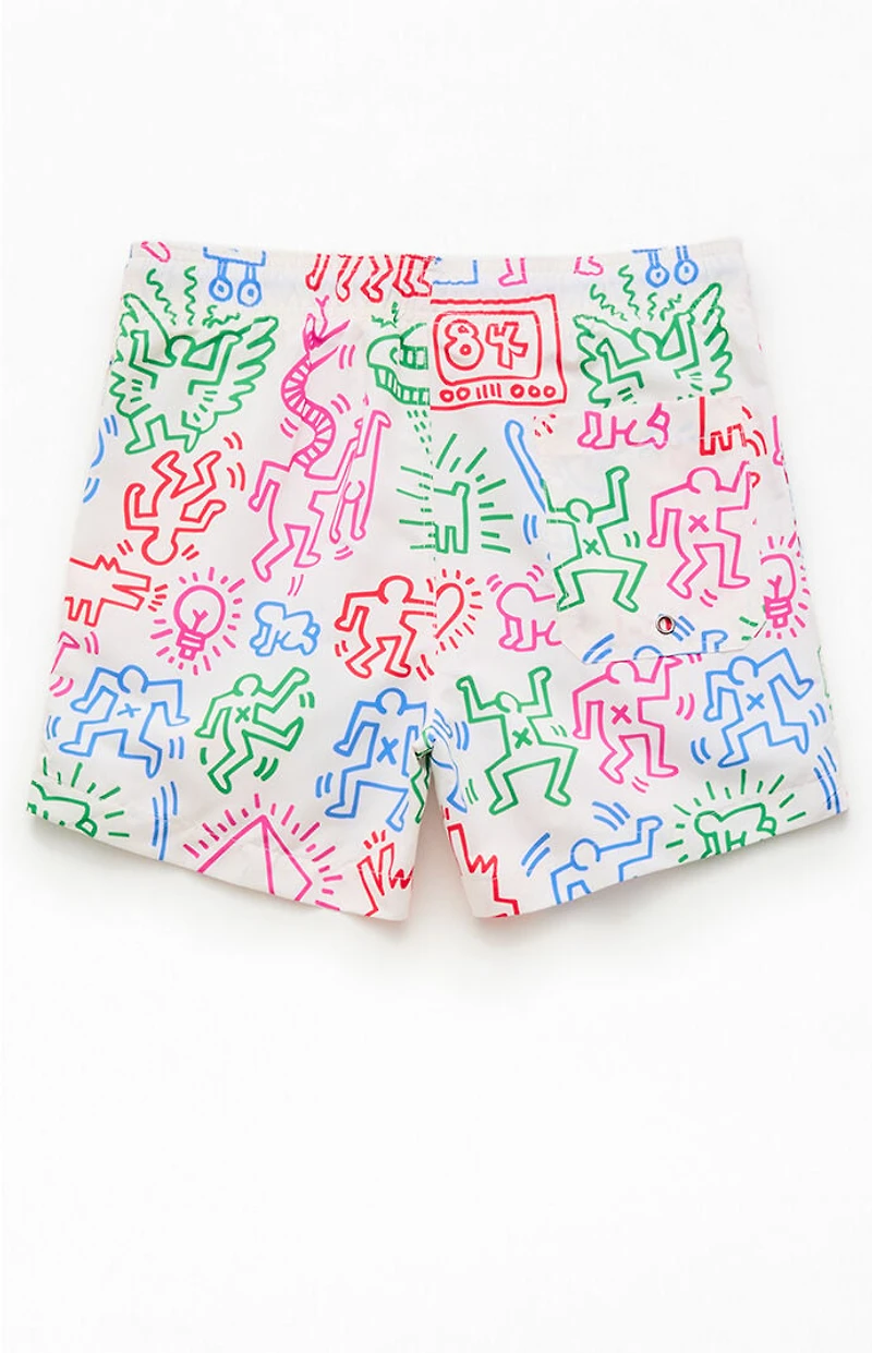 Ripple Junction Keith Haring AOP 4" Swim Trunks