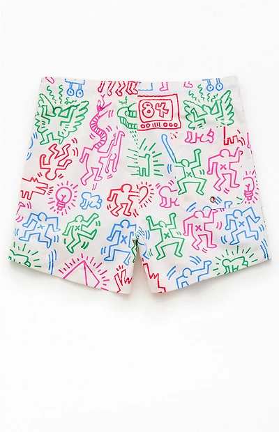 Ripple Junction Keith Haring AOP 4" Swim Trunks
