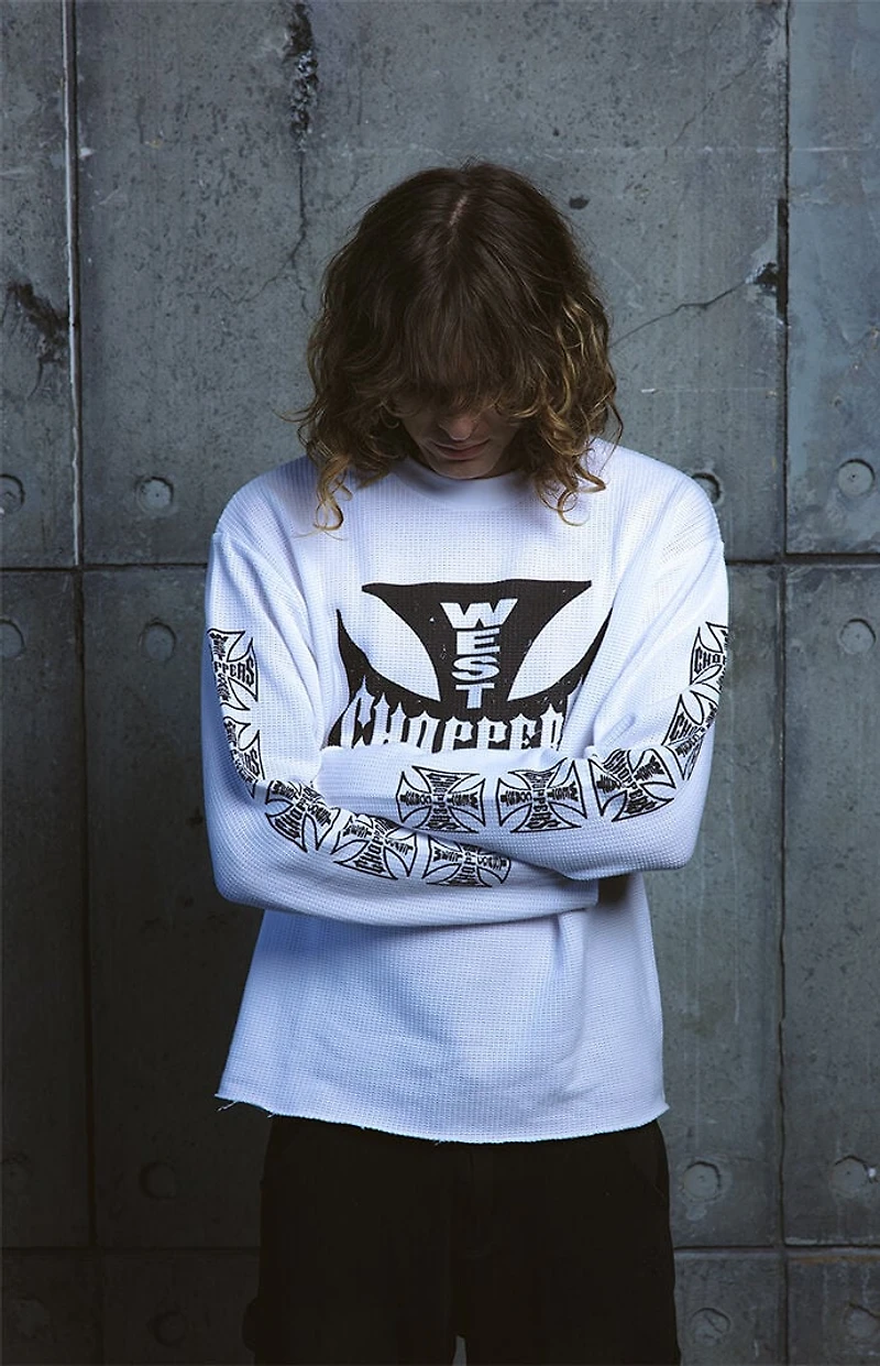 West Coast Choppers Core Logo Waffle Knit Long Sleeve Shirt