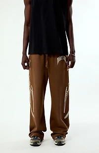 Nightlab x Pacsun Brown Night Moon Baggy Sweatpants