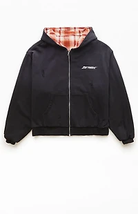 LRH MADE x Pac Artist Network Keep Building Reversible Flannel Zip Hoodie