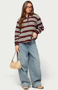 Edikted Renya Striped Rugby Shirt