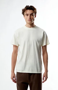 Pacsun Cream Solid Soft Oversized T-Shirt