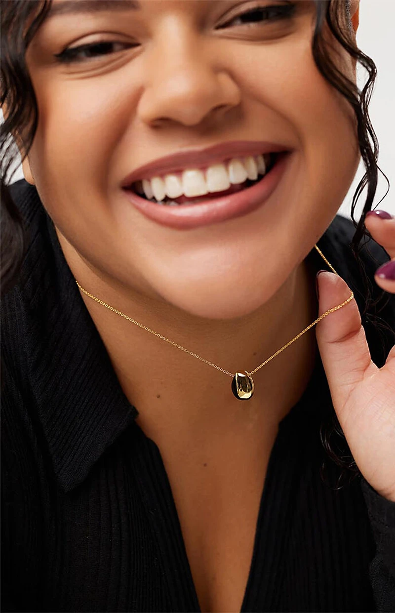 Ana Luisa Pebble Mini Gold Pendant Necklace