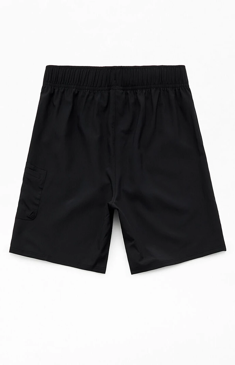 adidas Kids Woven Black Cargo Ripstop Shorts