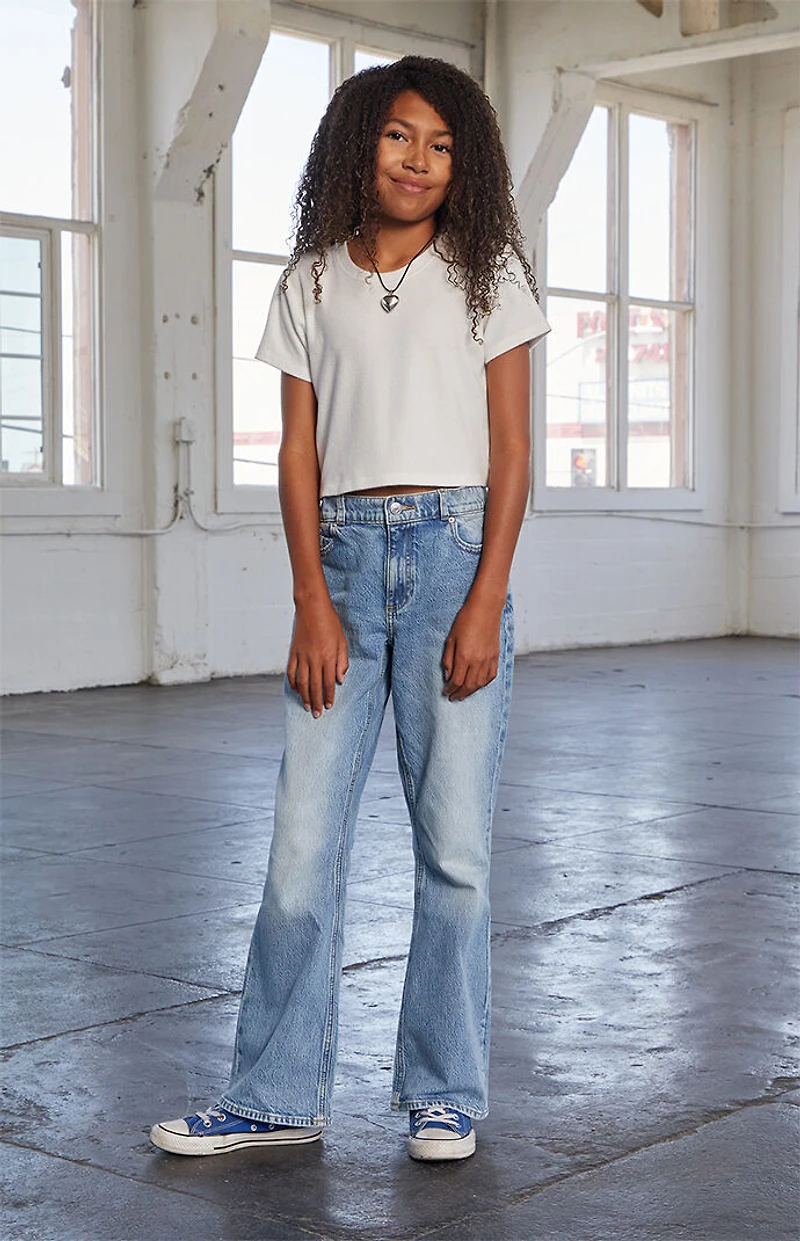 Pacsun Kids Brushed Solid Ribbed Skimmer T-Shirt