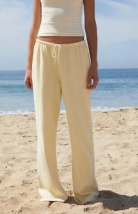 John Galt Yellow Autumn Tie Baggy Sweatpants