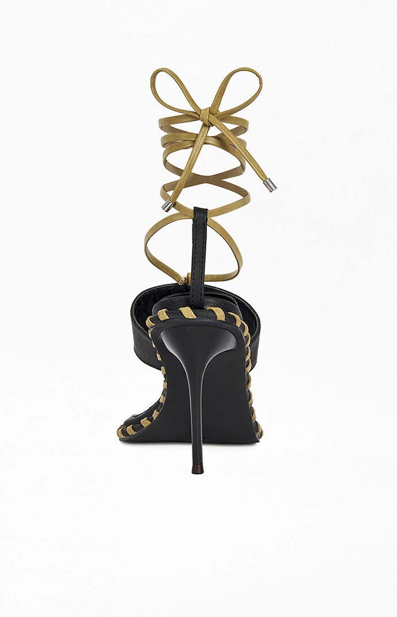 AZALEA WANG Women's Atmos Black Stiletto Sandals