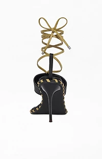 AZALEA WANG Women's Atmos Black Stiletto Sandals