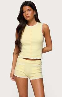 Edikted Leila Scalloped Knit Tank