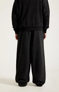 Pacsun Washed Black Fleece Extreme Baggy Sweatpants