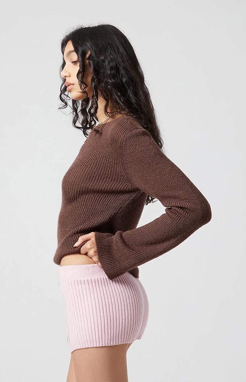 Beverly and Beck Argyle Knit Micro Shorts