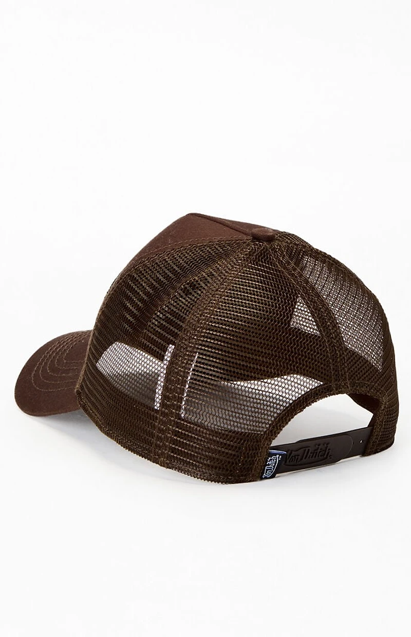 Von Dutch Brown Staple Trucker Hat