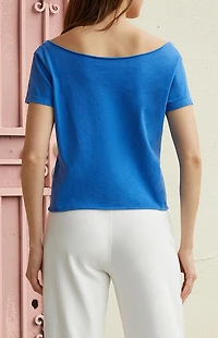 John Galt Electric Blue Robyn Boston Off-The-Shoulder Top