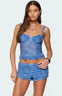 Edikted Shailee Ruffled Bra Top