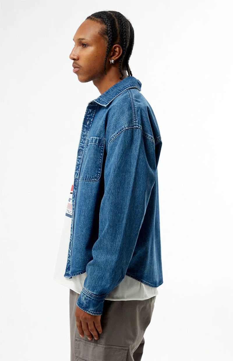 Pacsun Medium Blue Denim Shirt