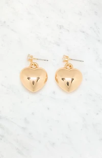 LA Hearts Puffy Heart Drop Earrings