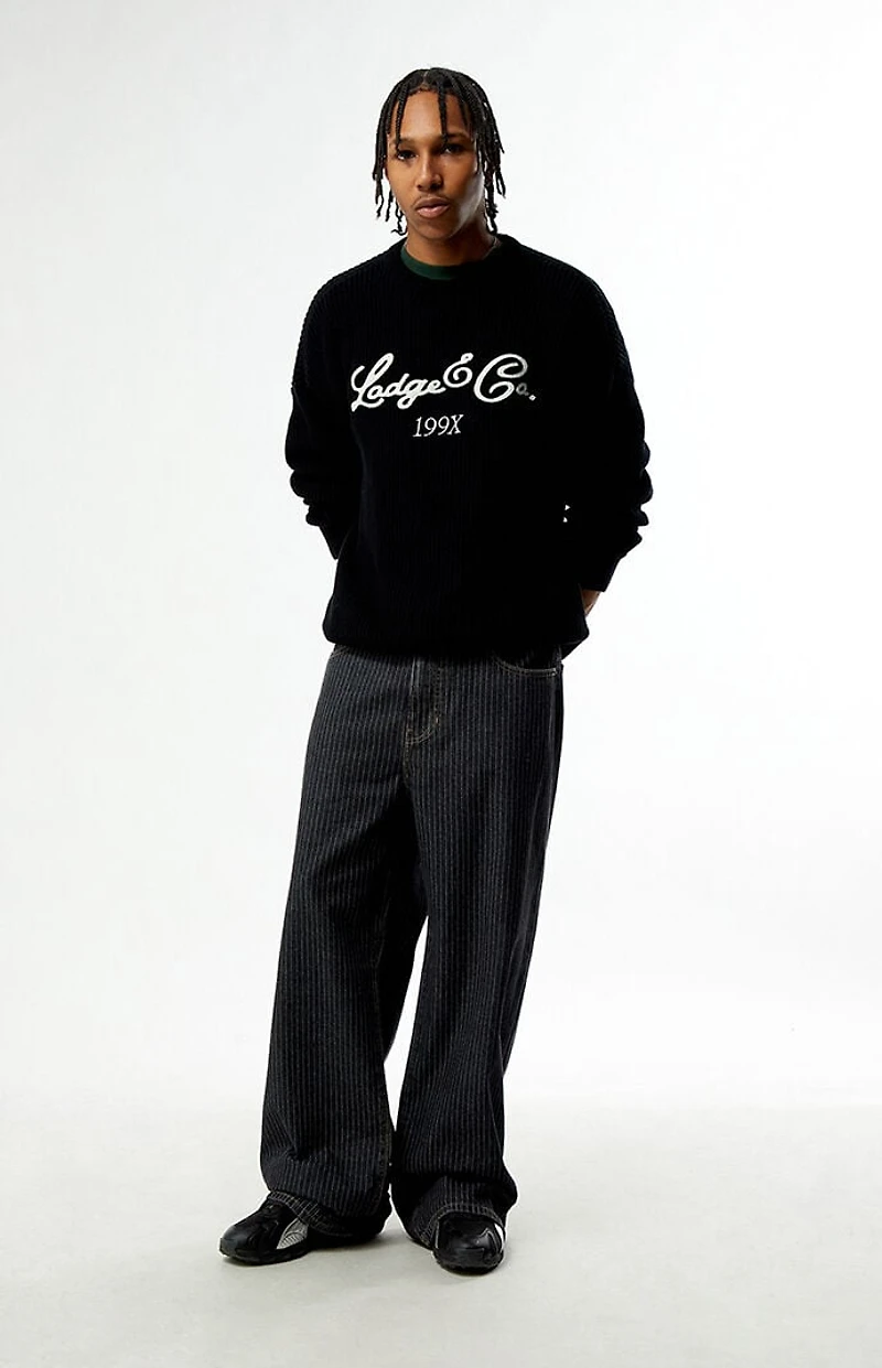 Pacsun Blake Extreme Baggy Jeans Pinstripe Black