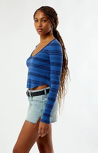 LA Hearts Woodland V-Neck Sweater