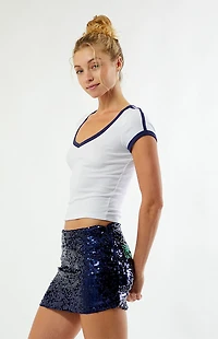HYPE & VICE Notre Dame Sequin Mini Skirt