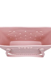 Crocs Light Pink Medium Quilted Tote Bag