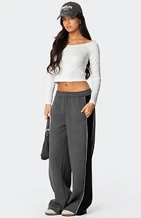 Edikted Contrast Panel Sweatpants