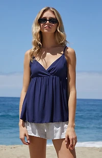 John Galt Navy Edith Tank Top