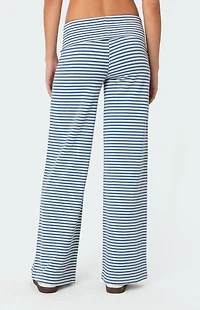Edikted Lilah Striped Fold Over Pants