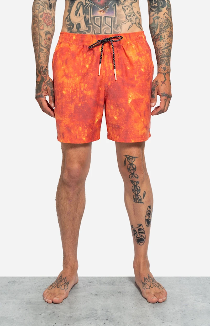 LOST Risky Frothing Fire Swim Trunks