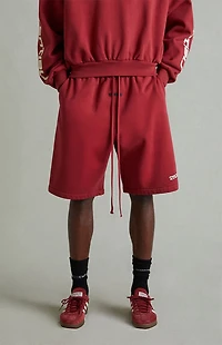 Fear of God ESSENTIALS Crimson Fleece Relaxed Sweat Shorts
