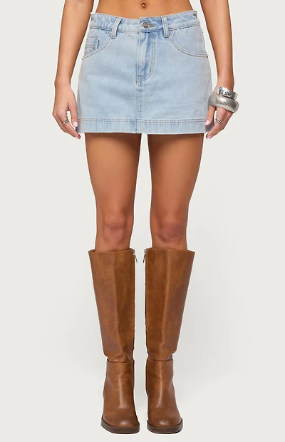 Edikted Shanice Denim Mini Skort