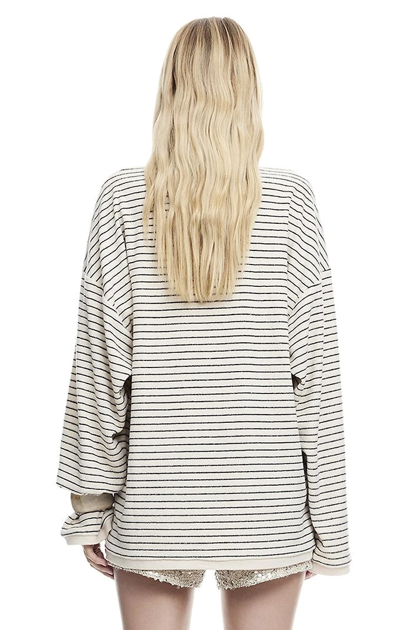 LIONESS Cheri Striped Long Sleeve Top