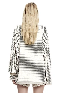 LIONESS Cheri Striped Long Sleeve Top