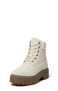 Timberland Women's Natural Nubuck Stone Street 6inch Lace-Up Waterproof Boots