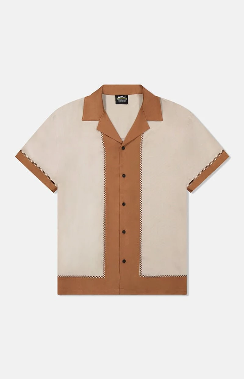 WeSC America Inc Chocolate Colorblock Camp Shirt