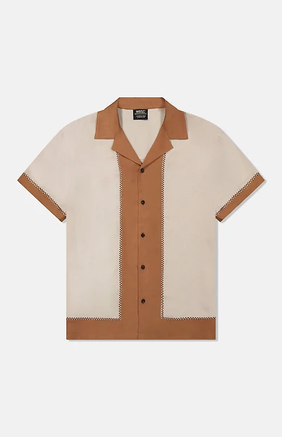 WeSC Chocolate Colorblock Camp Shirt