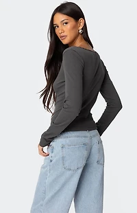 Edikted Adrienne Lace Trim Top
