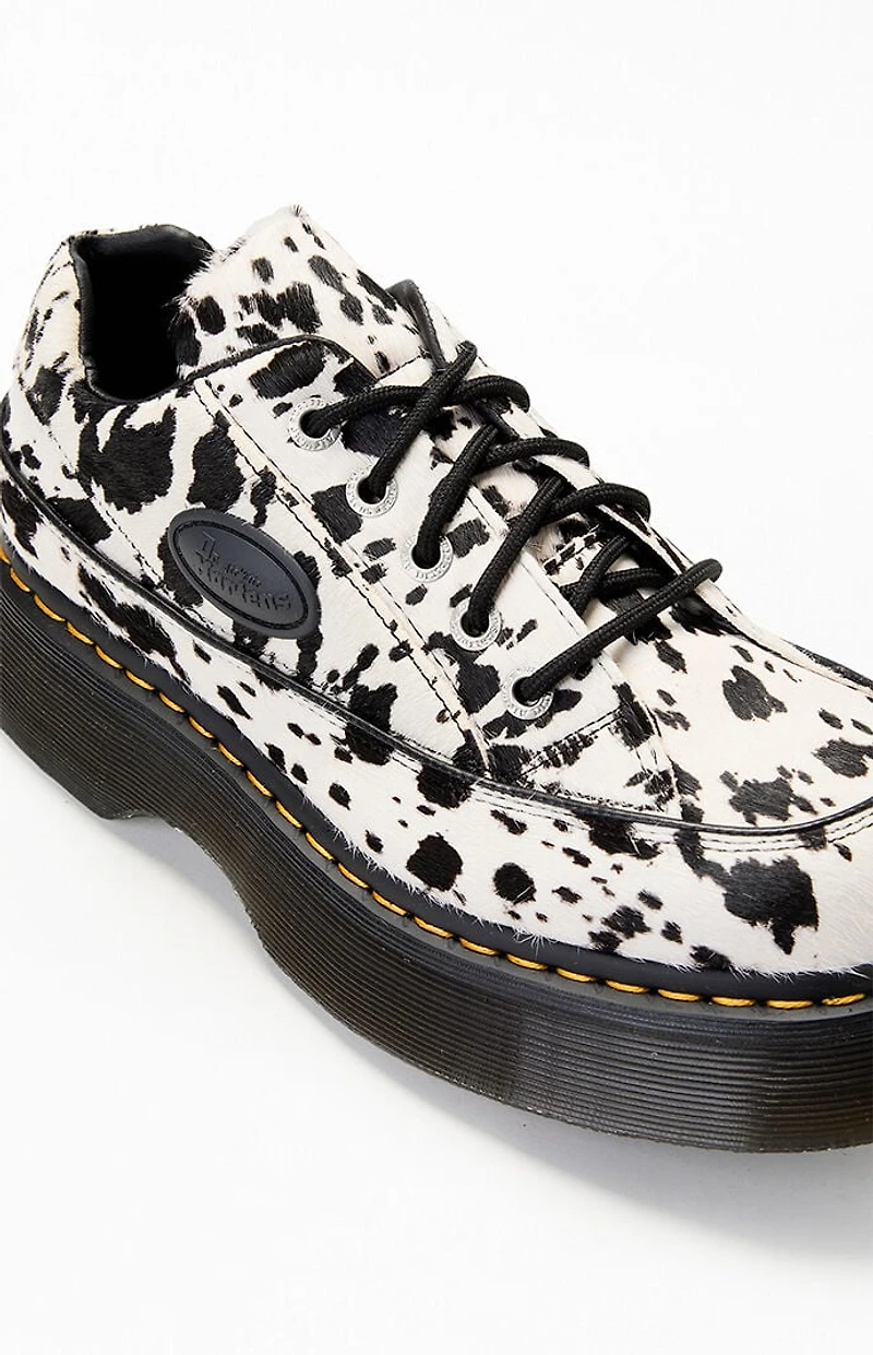 Dr Martens Women's Buzz 5-Eye Dalmatian Hair On Leather Sneakers