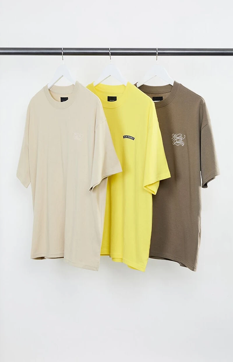 Pacsun 3 Pack Tonal Embroidered T-Shirts
