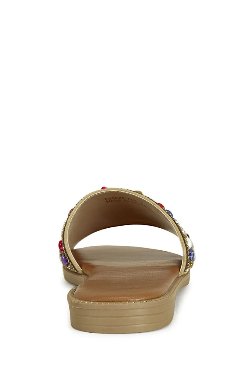 AZALEA WANG Women's Tan Essere Flat Sandals