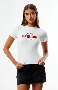 HYPE & VICE Harvard Crimson Cotton Jersey T-Shirt