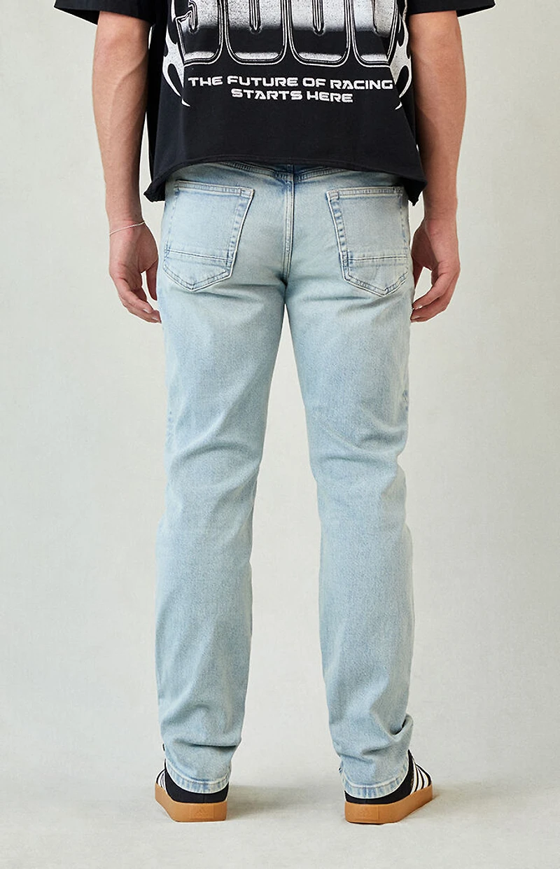 Pacsun Cade Straight Jeans Stretch Light Blue