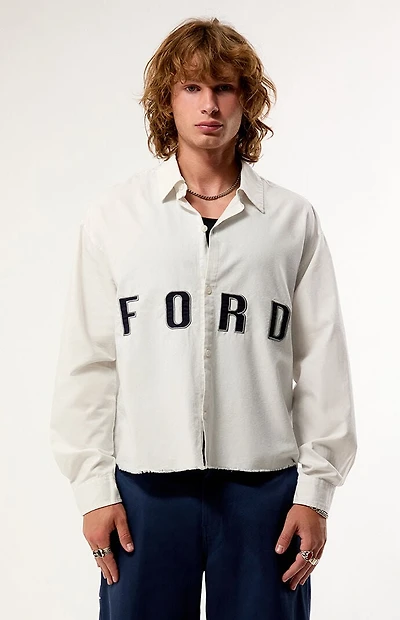 FORD Service Button Down Long Sleeve Shirt