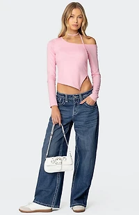 Edikted Asymmetric Two Piece Choker Top