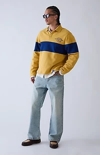 A.R.C. Yellow Long Sleeve Rugby Polo Shirt